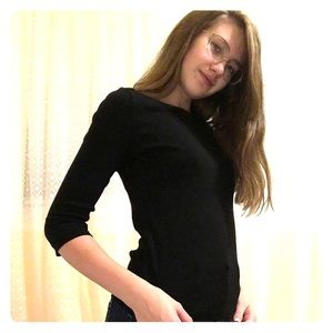 3/4 length sleeve, black, Forever 21 top.